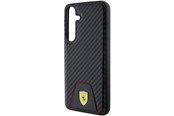 Mobile - Covers & Cases - Ferrari Carbon Stitched Bottom Case for Samsung Galaxy S24+ - Black - 3666339242572