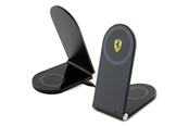 Mobile - Adapters & Chargers - Ferrari Printed Logo MagSafe Foldable 2-in-1 Wireless Charger 15W - Black - 3666339170851
