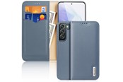 Mobile - Covers & Cases - Dux Ducis Hivo Leather Flip Case Genuine Leather Cover Card & Document Wallet Samsung Galaxy S22+ (S22 Plus) Blue - 6934913043646