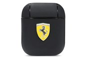 Mobile - Covers & Cases - Ferrari On Track Leather Case for AirPods 1/2 - Black - 3666339046835