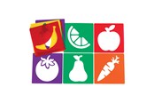 Kreativa spel - Colorations - Reusable Fruit Stencils - 12 pcs. - VEGFRUIT