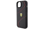 Mobile - Covers & Cases - Ferrari Twist Metal Logo Case for iPhone 15 Plus - Black - 3666339171001