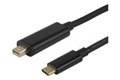 Displaykabel - Deltaco - DisplayPort cable - USB-C to Mini DisplayPort - 1 m - USBC-DP100M