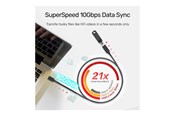 USB-kabel - Unitek C14086BK - USB-C extension cable - USB-C to USB-C - 50 cm - C14086BK