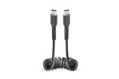 USB-kabel - SBS TECABLETYPCCSK USB-C spiral cable - USB-C 0.5m - black - TECABLETYPCCSK