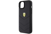 Mobile - Covers & Cases - Ferrari Quilted Metal Logo Case for iPhone 15 Plus - Black - 3666339171049