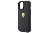 Mobile - Covers & Cases - Ferrari Quilted Metal Logo iPhone 15 Case - Black - 3666339171032