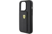 Mobile - Covers & Cases - Ferrari Grip Stand Metal Logo Case for iPhone 15 Pro Max - Black - 3666339201869
