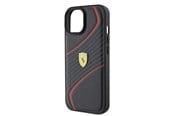 Mobile - Covers & Cases - Ferrari Twist Metal Logo Case for iPhone 15 - Black - 3666339170998