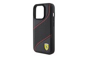 Mobile - Covers & Cases - Ferrari Perforated Waves Metal Logo Case for iPhone 15 Pro - Black - 3666339182090