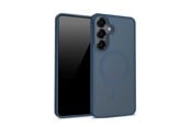 Mobile - Covers & Cases - CRONG Hybrid Matte Magnetic - MagSafe Case for Samsung Galaxy S25 (Navy Blue) - CRGHMMSGS25NBL