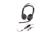 Hörlurar / Headset - HP Poly Blackwire 5220 USB-C-stereoheadset + 3.5 mm stik +USB-C/A-adapter (bulk) (8X231A6) - 8X231A6