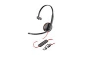 Hörlurar / Headset - HP Poly Blackwire 3210 Monaural USB-C Headset +USB-C/A Adapter (8X214AA) - 8X214AA