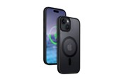 Mobile - Covers & Cases - CRONG Hybrid Frost MAG Cover - iPhone 15 Plus MagSafe Case (Black) - CRG-HFM-IP1567-BLK