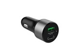 Mobile - Adapters & Chargers - CRONG Power Car Charger 63W – USB-C PD 45W Car Charger + USB QC 3.0 18W (Black) - CRG-PWRC-USBC63-BLK