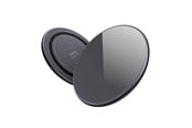 Mobile - Adapters & Chargers - CRONG PowerSpot Fast Wireless Charger – Aluminum 15W USB-C Qi Wireless Charger with Tempered Glass Cover (Shadow Black) - CRG-PS15W-BLK