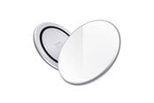 Mobile - Adapters & Chargers - CRONG PowerSpot Fast Wireless Charger – Aluminum 15W USB-C Qi Wireless Charger with Tempered Glass Coating (Silver White) - CRG-PS15W-WHI