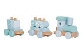 Babyleksaker - Small Foot - Wooden Train Blue - 12695