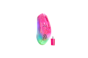 Mus - SteelSeries Aerox 3 WL Gen 2 (Magenta Haze) - Gamingmus - Optic - 5 knappar - Rosa med RGB - 62716