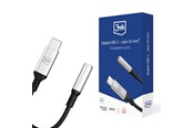Ljudkabel - 3mk USB-C adapter - 3.5 mm minijack - silver - 5903108518055