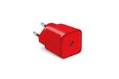 Mobile - Adapters & Chargers - SBS TETRGAN1C20R 20W GaN Wall Charger with Power Delivery - Red - TETRGAN1C20R