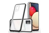 Mobile - Covers & Cases - Hurtel Clear 3in1 Case for Samsung Galaxy A03s (166) Frame Gel Cover Black - 5907769339189