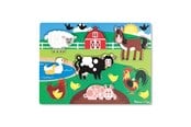 Pusselspel - Melissa & Doug Wooden Peg Puzzle Farm Animals - 6075163