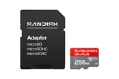 Flashram & USB Flash Drives - SANDISK Ultra PLUS microSD/SD - 200MB/s - 256GB - SDSQUBQ-256G-GN6MA