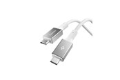 USB-kabel - Spigen Essential USB C to USB C 100W Fabric Cable - white EB10015CC - ACA10420