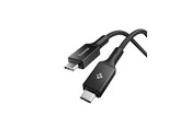 USB-kabel - Spigen Essential USB C to USB C 100W Fabric Cable - black EB10015CC - ACA10421