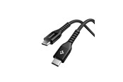 USB-kabel - Spigen Essential USB C to USB C 100W Fabric Cable - black EB10010CCA - ACA11103