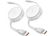 USB-kabel - iOttie 100W Retractable USB-C Cable 2 Pack - white - IOTACC610
