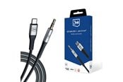 Ljudkabel - 3mk AUX minijack 3.5 mm / USB-C cable - silver - 5903108528788