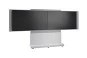 Väggfäste, AV-Möbel - Middle Atlantic Forum stand - for 2 LCD displays / video conference system - 66" 3 bay light finish - designer white silver grey white - TAA Compliant - Max 136 kg - recommended for 65" - FM-DS-6675FS-HD8W