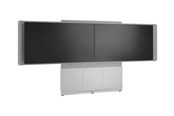 Väggfäste, AV-Möbel - Middle Atlantic Forum stand - for 2 LCD displays / video conference system - 66" 3 bay light finish - designer white silver grey white - TAA Compliant - Max 136 kg - recommended for 65" - FM-DS-6675FW-HD8W