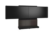 Väggfäste, AV-Möbel - Middle Atlantic Forum stand - for 2 LCD displays / video conference system - 66" 3 bay dark finish - asian night black charcoal grey - TAA Compliant - Max 136 kg - recommended for 75" - FM-DS-6675FS-JA3B