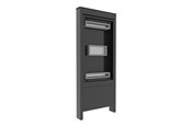 Väggfäste, AV-Möbel - Chief Impact Floor Kiosks Series OLF55BP-S stand - for LCD display / touchscreen - outdoor portrait - black - Max 68 kg - recommended for 55" - OLF55BP-S