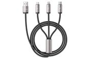 USB-kabel - Tech-Protect UltraBoost 3in1 USB-A - Lightning / USB-C / micro USB 3.5A 1m - Grey - 5906203691272