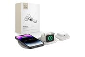 Mobile - Adapters & Chargers - Tech-Protect  QI15W-A32 3in1 Inductive Charger with MagSafe for Smartphone / Apple Watch / AirPods - Grey - 5906302308255
