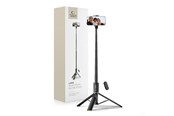 Andra mobiltillbehör - Tech-Protect  L08S Bluetooth Selfie Stick with Remote Control Tripod up to 141cm - Black - 5906302308286