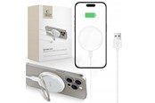 Mobile - Adapters & Chargers - Tech-Protect  QI15W-A33 Inductive Charger with MagSafe and Stand with USB-A / USB-C Cable - White - 5906302308330