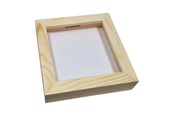 Träleksaker - Playwood Wooden Money Box Plexiglass with White Back Medium - SL228E