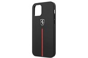 Mobile - Covers & Cases - Ferrari Off Track Leather Nylon Stripe Case for iPhone 12 Pro Max - Black - 3700740479377