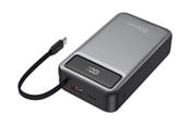 PowerBank - DENVER PQCA-20650 - Fast charge Powerbank 20000mAh With PD65W USB-C cable built-in PowerBank - Svart - 20000 Ah - PQCA-20650