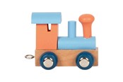 Träleksaker - Small Foot - Wooden Letter Train Polar - Locomotive Salmon Pink - 12 pieces - 12568-display12