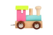 Träleksaker - Small Foot - Wooden Letter Train Locomotive Colored - 12 pieces - 7894-display12