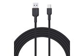 USB-kabel - Aukey CB-NAC1 USB-C Type-C Power Delivery PD 60W 3A 1m nylon - Black - CB-NAC1