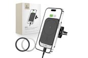 Mobile - Adapters & Chargers - Tech-Protect CW19 Car Magnetic MagSafe Holder with 15W Inductive Charger for Ventilation Grille - Black - 6216990211096
