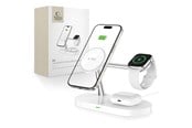 Mobile - Adapters & Chargers - Tech-Protect  A12 3in1 MagSafe Inductive Charger for Smartphone / Headphones / Smartwatch - White - 6216990211850