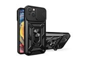 Mobile - Covers & Cases - Hurtel Hybrid Armor Camshield Case for Realme 10 Pro Armored Case with Camera Cover Black - 9145576272930